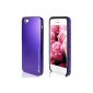 JETech® luxury iPhone 5 Case Protective Carrying Case with aluminum cover and protective silicone insert for Apple iPhone 5 5G 5S Case (Purple) (Wireless Phone Accessory)
