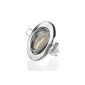 Installation 60 LED lamp Recessed Spotlights 230V as Set, Stainless Steel