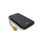 EasyAcc iChoc 5000mAh 2.5A External Battery Power Bank in ultra-compact slim design with quick-charging function and built-in micro USB charging cable for Samsung iPhone Android Smatphones Tablet PCs Bluetooth Speaker Earphones Google Glass Gopro etc. - Matte Black (Accessories)