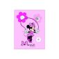 CTI 040 869 fleece blanket Disney Minnie Pink Flowers, 110 x 140 cm (household goods)