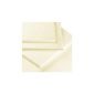 Linens Limited Fitted Sheet 2 people polycotton percale 180 son, cream, to 180cm x 200cm