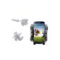 Attaching / Dual Car Charger + Car Holder for Samsung Galaxy S4 smartphone (i9500), S4 Mini (i9190) & S5 (SM-G900F) (Electronics)