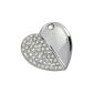 Silver Dream USB flash drive 4GB Heart Pendant with Cubic Zirconia Pendant AV15 (jewelry)