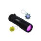 HQRP Professional 9 LED UV 365 nM Ultra Violet Blacklight Torch Lamp Flashlight + UV tester