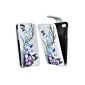 Master Accessory Leather Case for BlackBerry Z10 Butterfly Flower White (Accessory)