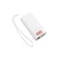 EZOPower paperback large external power charger battery capacity of the Bank with LED flashlight - 5200mAh 1A / White (Wireless Phone Accessory)