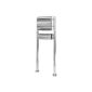 High-quality V2A stainless steel stand letterbox with newspaper compartment, 144 cm high, 8 kg (Misc.)