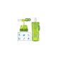 Vapur Anti-bottle (Fast Green) - capacity: nearly 0.5 liters - foldable water bottle - is delivered with carabiner - BPA-Free -super flexible and easy to store - can be washed in the dishwasher - The ideal companion for sports ie, work, school, etc. !!!!  (Misc.)