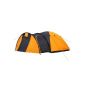 Camp fire - dome tent igloo tent with porch for 3-4 people, black - orange (equipment)