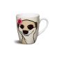 Nici 36819 - Meerkats cup with flower of porcelain, diameter 8 x 10 cm (household goods)