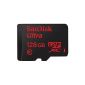 SanDisk SDSDQUN-128G-FFP-A Ultra Android 128GB microSDXC UHS-I Class 10 Memory Card + SD Card Adapter up to 48MB / sec.  Read [Amazon Frustration-Free Packaging] (optional)