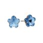 Mike Ellis Ladies Earrings Glass Crystal Stainless blue CL 21 ear (jewelry)