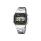 Casio - A168WA-1W - Vintage - Mixed Watch - Quartz Digital - LCD Dial - Bracelet Grey (Watch)