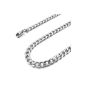 MunkiMix 3.0mm Large Stainless Steel Curb Chain Link Necklace Silver 29 Inch Man (Jewelry)