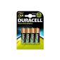 Duracell - Rechargeable Battery - AA x 4-2400 mAh (LR6) (Health and Beauty)