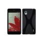 Silicone Case for LG Optimus G - X-Style black - Cover PhoneNatic ​​Cover + Protector (Electronics)
