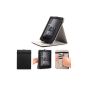 Mulbess - Kobo eReader eBook Aura H2O Case Cover Stand Leather Case Transport Case with Stand for Kobo Aura H2O Color Black (Wireless Phone Accessory)