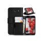 Donzo Wallet Case for LG E980 Optimus Structure G Pro with credit card slots and Stand Function Black (Accessories)