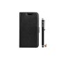 Locaa (TM) Samsung Galaxy Core G3606 G3608 G3609 Premium PU Leather Case + Stylus + dust plugs Deluxe card holder protective cover cases Cases - [Series Leather Color] Black (Electronics)