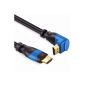 deleyCON 5m HDMI 270 ° degree angle cable - HDMI 2.0 / 1.4a compatible with high-speed Ethernet (Neuster Standard) - ARC 3D 4K Ultra HD (1080p / 2160p) (Electronics)