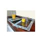 XL 2x glass cover Herdabdeckplatte stove cover plate cutting board design New