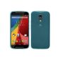 Silicone Case for Motorola Moto G 2014 2nd generation - transparent turquoise - Cover PhoneNatic ​​Cover + Protector (Electronics)
