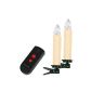 Set 30 Warm White LED Candle light string Christmas candles wireless remote control Christbaumsdeko Christmas Christmas party (Beige)