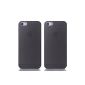 iPhone 5 and 5s cover very thin protective sleeve shell shell back cover incl. Screen Protector (Set 2 x black slightly transparent incl. film) (Electronics)