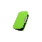 Samsung Galaxy S3 Mini i8190 Flip Cover Case # 59 Green Protective Carrying Case Case (Electronics)