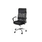 Office chair swivel chair Desk chair Oslo, artificial leather, wide support, black