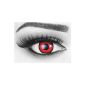 Two Contact Lenses Colour 'Red Lunatic', perfect for Carnival and Halloween (Health and Beauty)