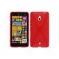 Silicone Case for Nokia Lumia 1320 - X-Style red - Cover PhoneNatic ​​Cover + Protector (Electronics)