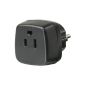 Brennenstuhl travel plug / adapter USA, Japan - shockproof black, 1508520 (tool)