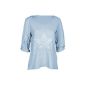 Mevina Damenshirt sequins Star embroidered sweatshirt longsleeve t-shirt many colors (Textiles)