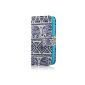 YOKIRIN Elephant Blue Flip Case Wallet Leather Case Cover for iPhone 4 4S Cover Case Leather Mobile Phone Case Phone Case Case shell with stand function for credit cards (electronic)