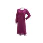 Romesa Thermo nightgown - roughened unifarbend with hochweritiger embroidery, cuddly warm (Textiles)