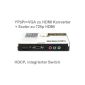 Viforo VGA + YPbPr / Component to HDMI Converter Converter Audio Video AV Adapter Converter Scaler + + Switch (Electronics)