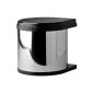 Hailo 351203 Mono waste bin 12 liters, stainless steel / black (tool)