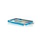 Saxonia.  Ultra Slim Aluminum Bumper for Samsung Galaxy Note GT-N9000 3 GT-N9005 LTE perfect protection and stylish design.  Color: Blue (Electronics)