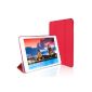 JETech® GOLD Slim Fit iPad Air Cover Sleeve Case Case with Stand Function and built-in magnet for sleep / Wake for Apple iPad SmartCase 5 Cover (Red) (Electronics)