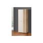 MOD shoe cabinet Multipurpose cabinet storage cabinet MS151-Q45F oak saw-cut decoration / white about 69 cm wide