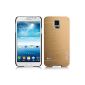 JAMMYLIZARD | Back Cover Case with aluminum effect for Samsung Galaxy S5, GOLD (Accessories)