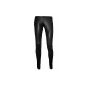 Oops Outlet - Women's Leggings Wet Look Shiny Leather Long Plus Size (Clothing)