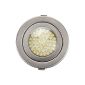 Sweet LED 52 LED Spot Lamp, G4, 230V, high light intensity, warm white, Stainless steel, color silver