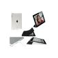 SMART COVER Case Black + Transparent Crystal Case for Apple The New iPad 3 and iPad 4