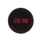 Alba HORLED LED Wall Clock Black / Red (Office Supplies)