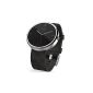 Motorola Moto 360 SmartWatch (bright stainless steel case with gray leather strap) (Electronics)