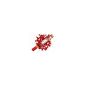 2 pieces confetti shooter Rose rain red with white hearts 50cm long - BUDILA® event effects (household goods)