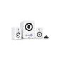 Auna area 220 Ice 2.1 home theater system PC speaker boxes (cable remote control, 40W RMS - equivalent to 150W max, AUX-IN.) White (Electronics)