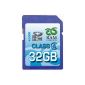 RAM Components 32GB SDHC Class 4 High Speed ​​Memory Card - Secure Digital High Capacity (SDHC Card) - incl. Case